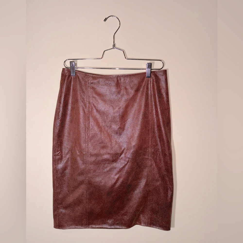 Faux Leather Midi for Work and Happy Hour!